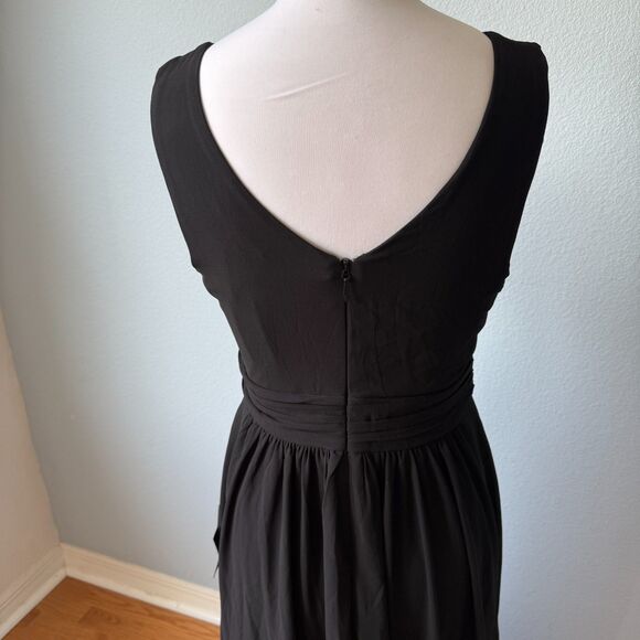 Lulus Thoughts of Hue Black Surplice Maxi Dress Size Medium - Picture 6 of 14